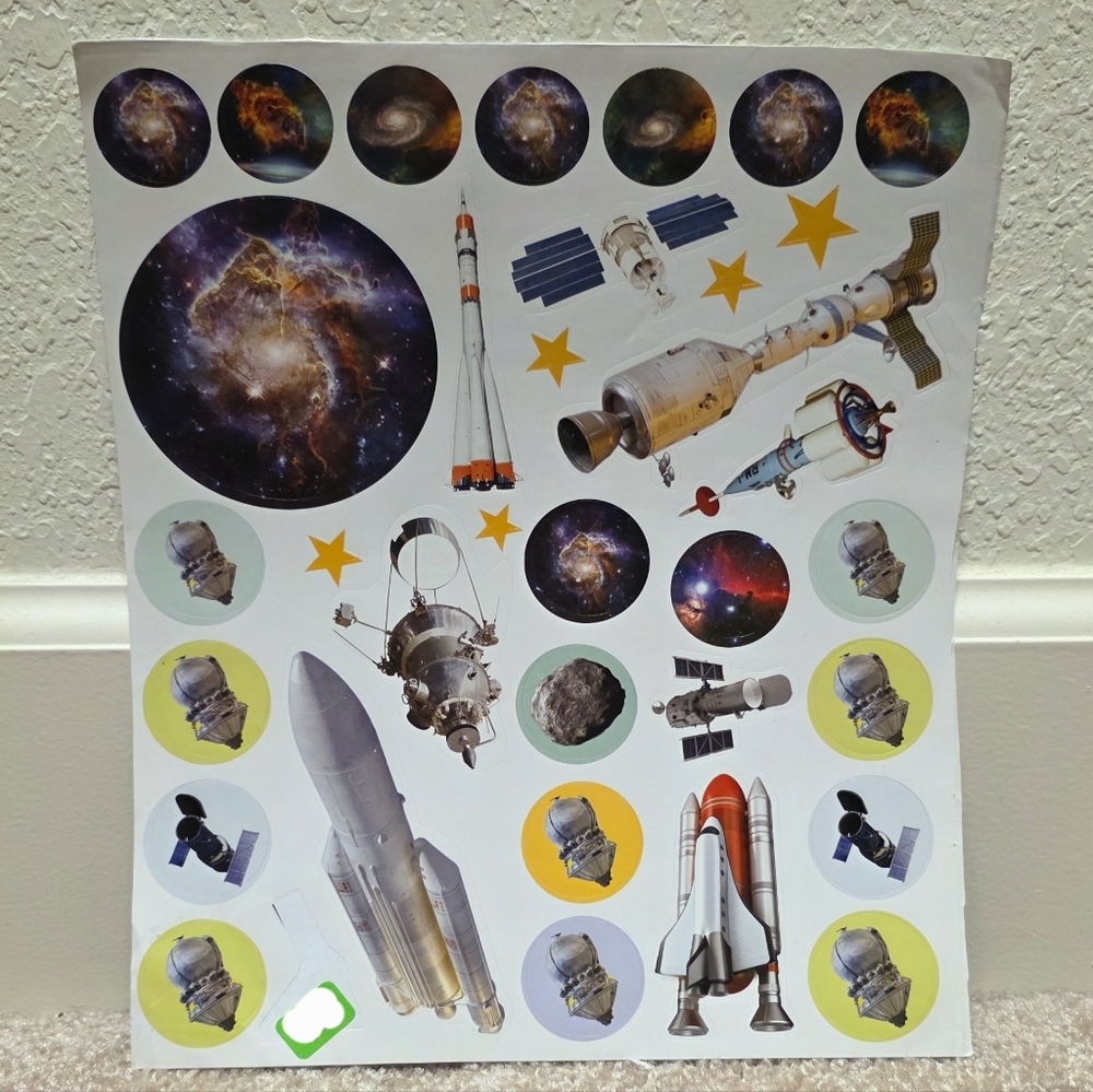 Space Themed Sticker Sheets Set - Picture 3 of 9
